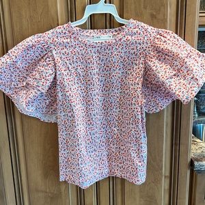 Zara Flutter Sleeve Top
